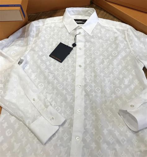 white lv shirt|white louis vuitton dress shirt.